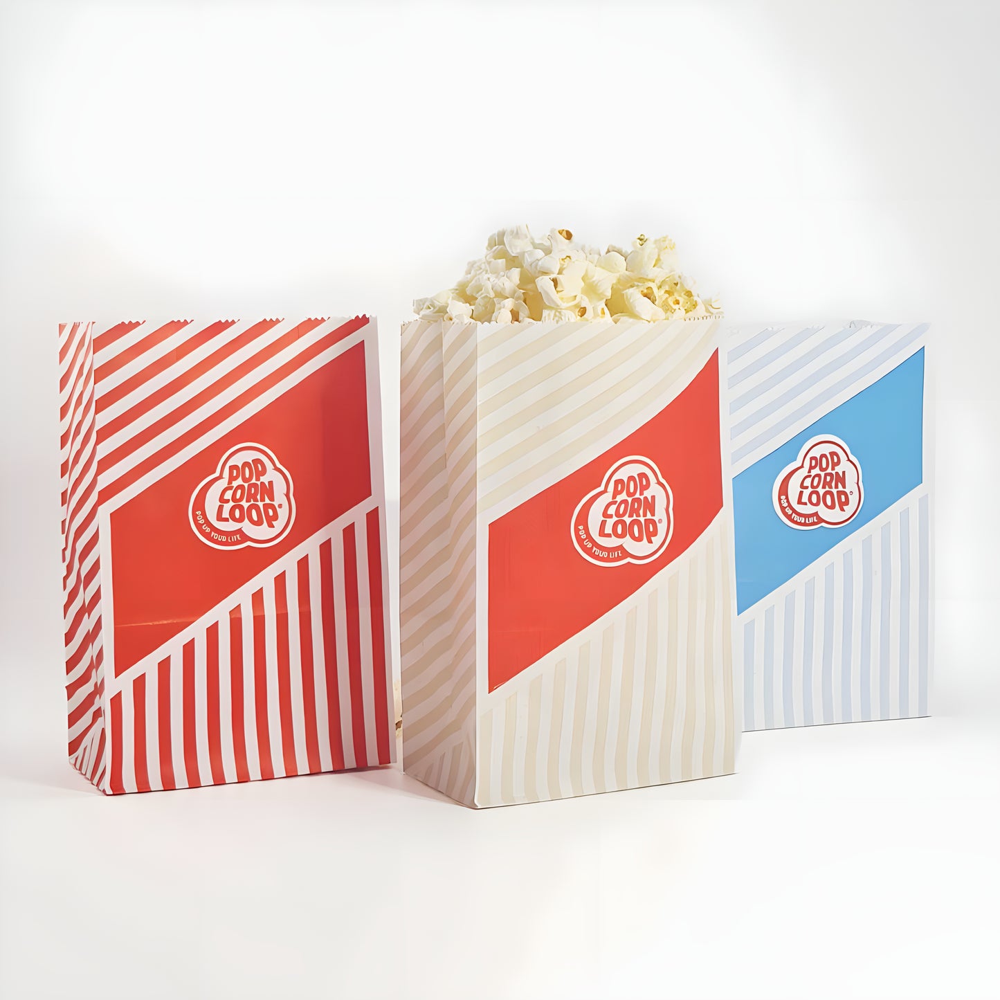 Popcornloop Kino Popcorn Sack Süß ca.50 Liter 2kg inklusive 40 Popcorntüten