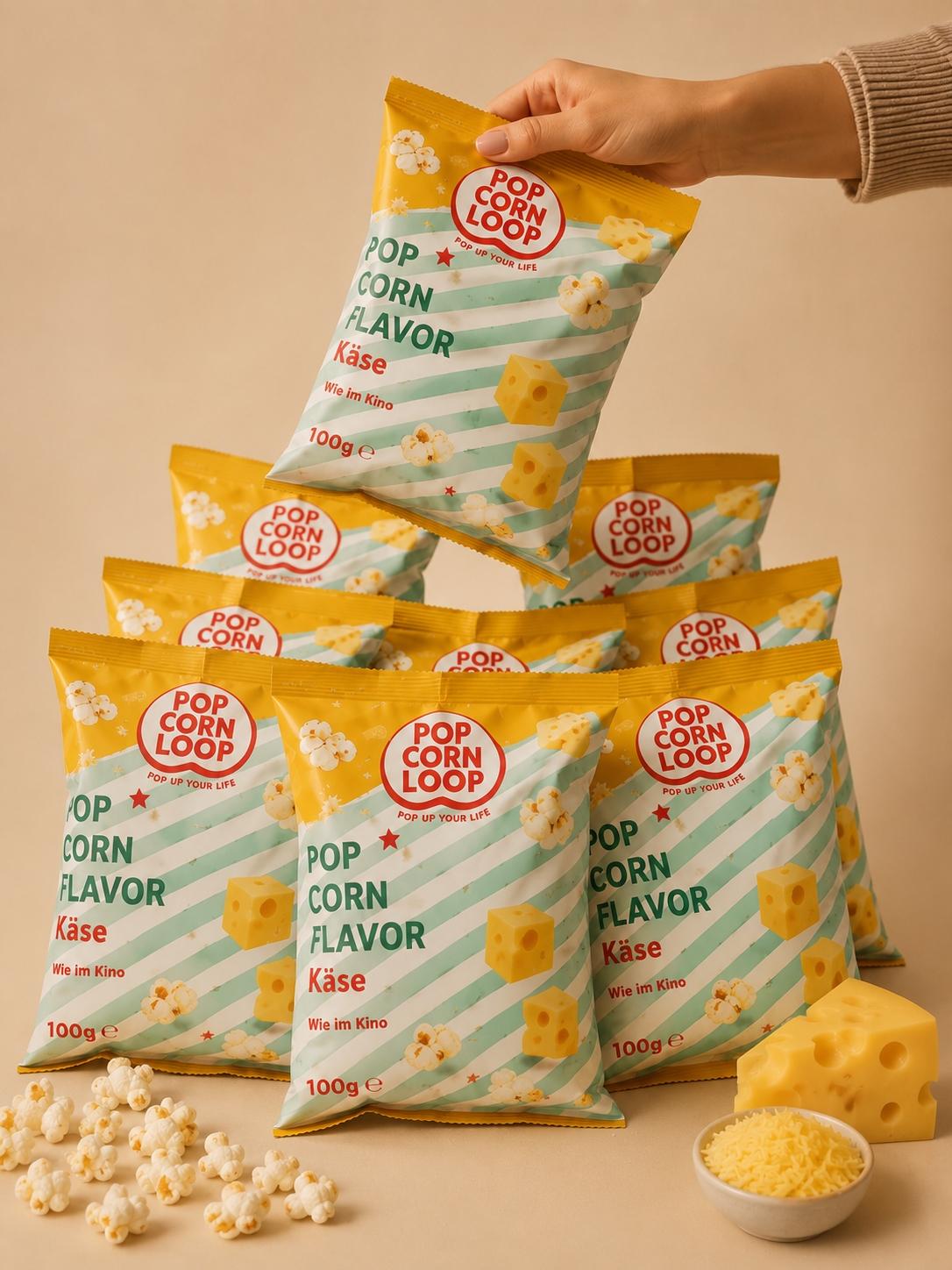 Popcorn Flavor Käse Popcorn 100g – Fertig gepopptes Popcorn mit Käsegeschmack