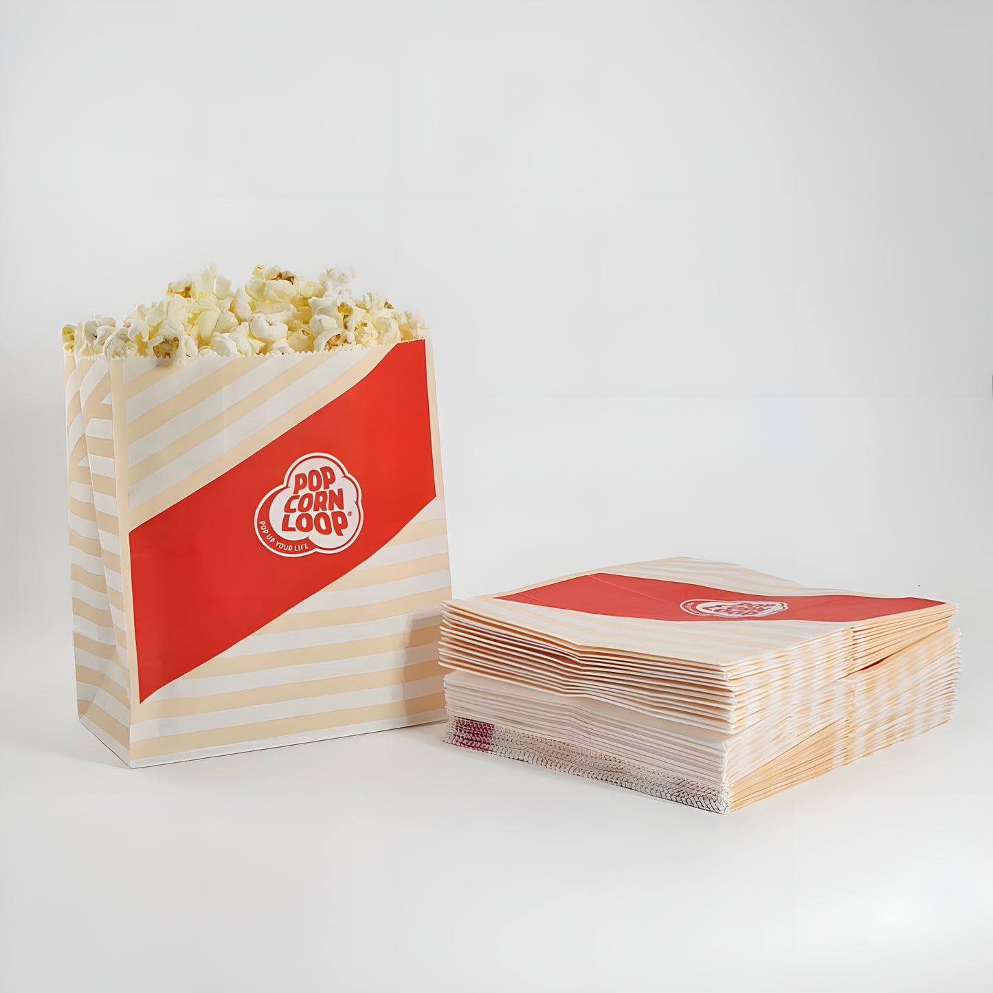 Popcornloop Kino Popcorn Sack Süß ca.50 Liter 2kg inklusive 40 Popcorntüten