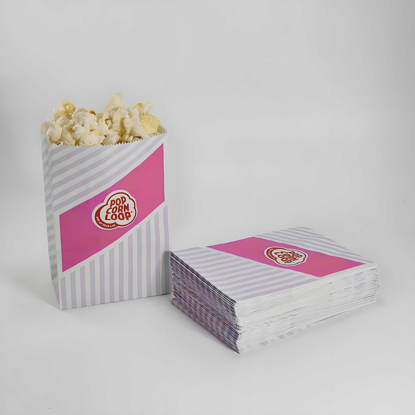 Popcornloop cinema popcorn bag sweet approx. 100 liters 4 kg including 80 popcorn bags