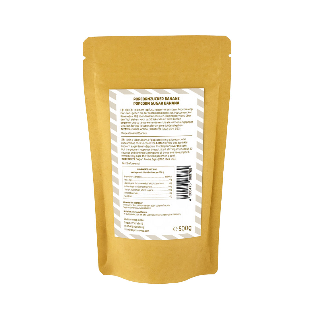 3er- Pack Popcorn und Zuckerwatte Zucker TROPISCH FRÜCHTE Exotic Fruits 500g I Melone 500g I Banane 500g