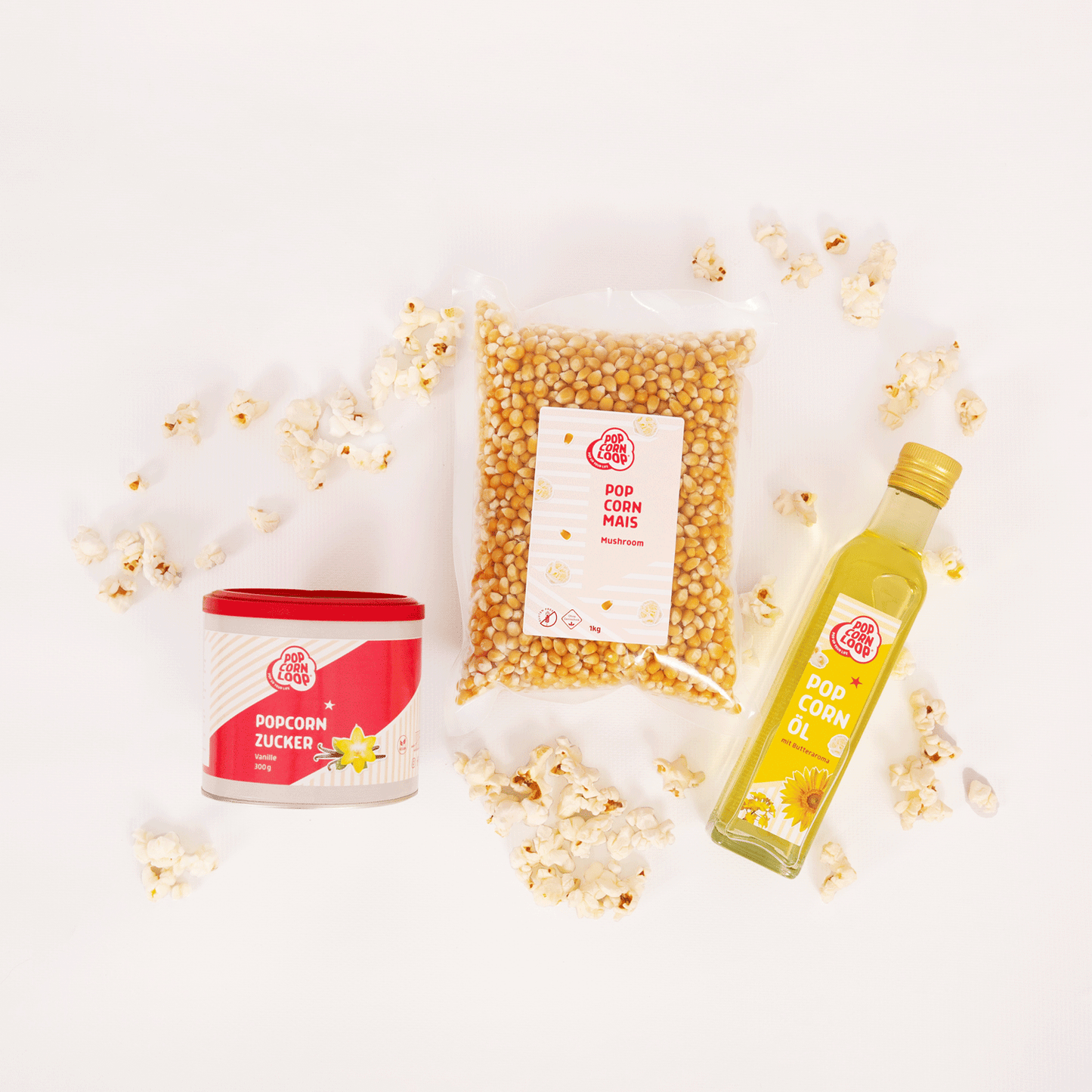 Ingredients set: 1 kg mushroom I vanilla 300g I popcorn oil 250ml