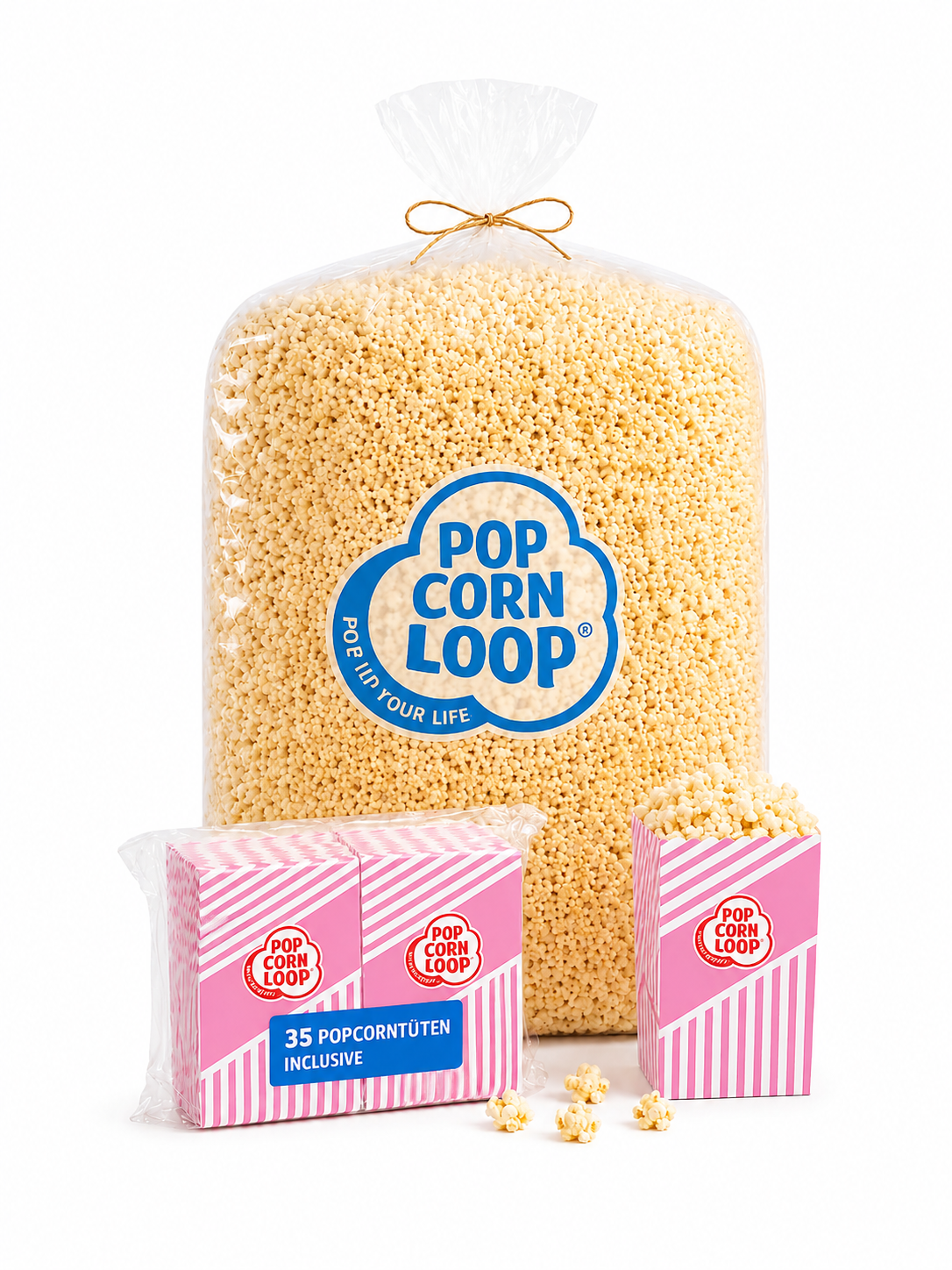 Salty popcorn 1.4 kg approx. 50 L + 40 pcs. popcorn bags S