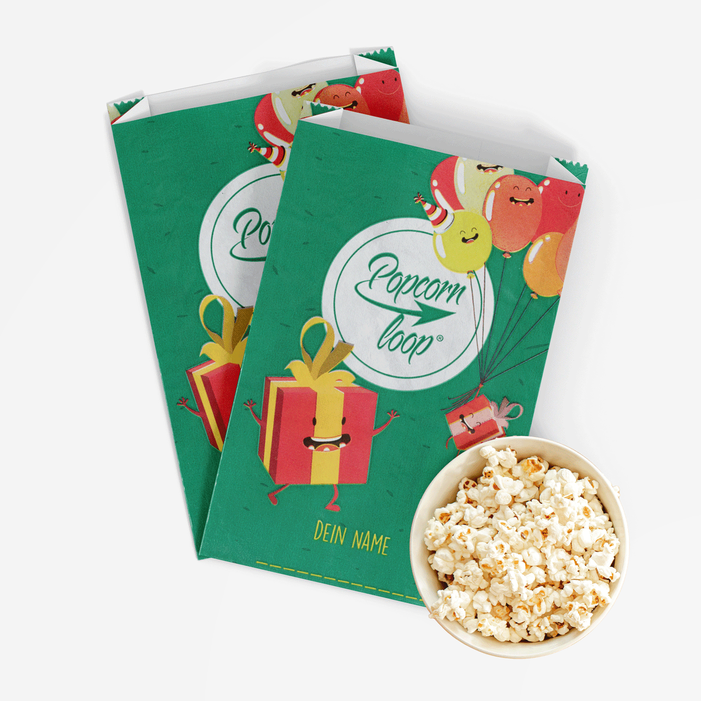 Popcorn salzig 1,4 kg ca. 50L + 40 Stk. Popcorntüten S