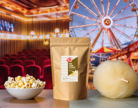 Popcorn und Zuckerwatte Zucker Banane 500g