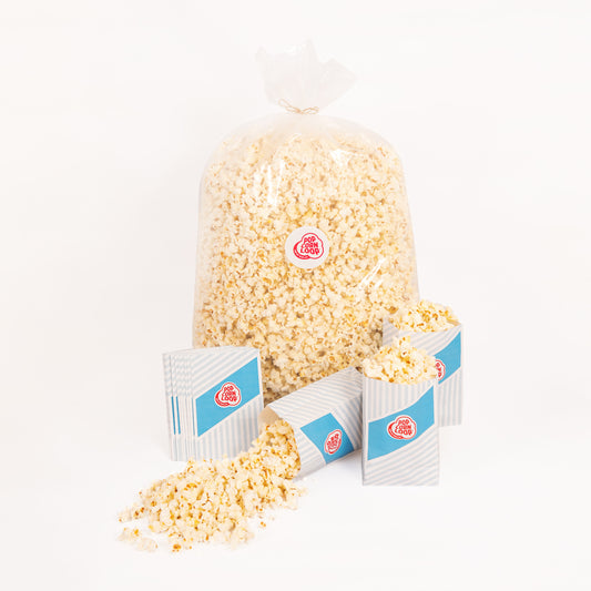 Popcorn salzig 1,4 kg ca. 50L + 40 Stk. Popcorntüten S