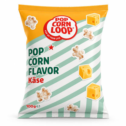 Popcorn Flavor Käse Popcorn 100g – Fertig gepopptes Popcorn mit Käsegeschmack