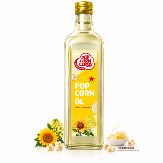 Popcornöl mit Butteraroma - 500 ml