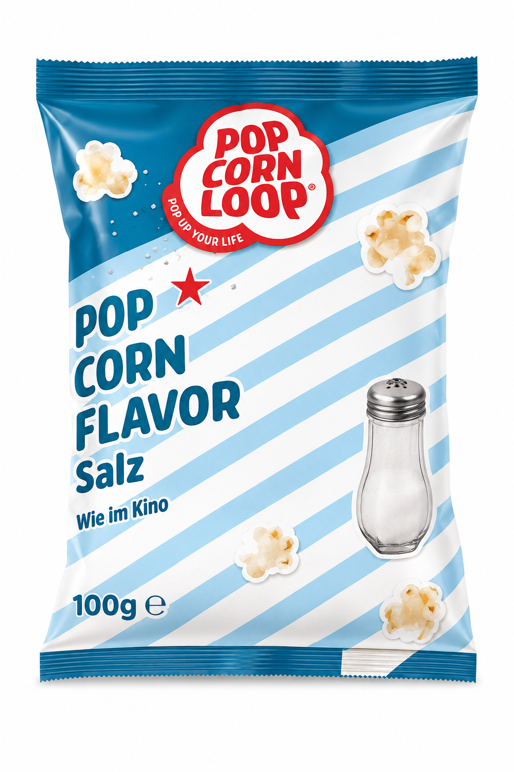 Popcorn Flavor Salzig Popcorn 100g – Fertig gepopptes Popcorn mit Salz