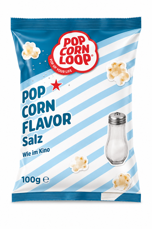 Popcorn Flavor Salzig Popcorn 100g – Fertig gepopptes Popcorn mit Salz