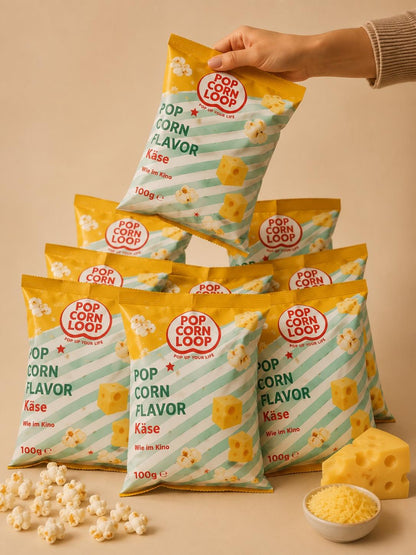 Popcorn Flavor Käse Popcorn 100g – Fertig gepopptes Popcorn mit Käsegeschmack