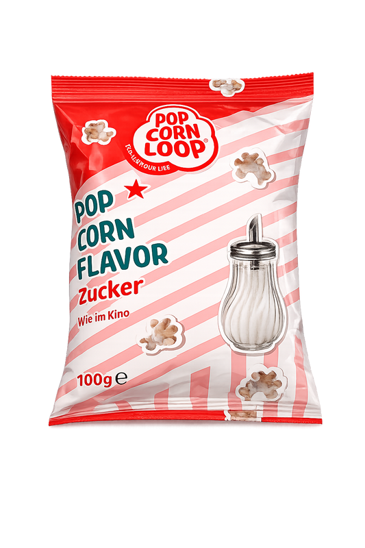 Popcorn Flavor Süß Popcorn 100g – Fertig gepopptes Popcorn mit Zucker
