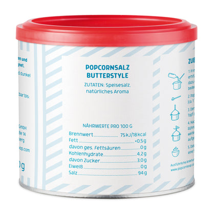Zutaten Set 4: 1kg Butterfly I Popcornsalz Butter Style 300g I Popcornöl 250ml