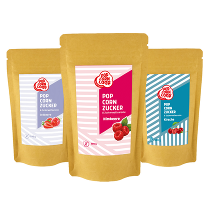 4 pack popcorn and cotton candy sugar I strawberry 200g I banana 200g I chewing gum 200g I cream 200g