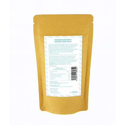 Popcorn und Zuckerwatte Zucker Apfel 500g