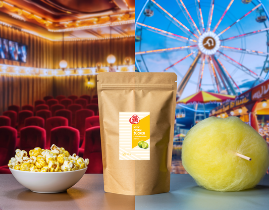 Popcorn und Zuckerwatte Zucker Zitrone 500g