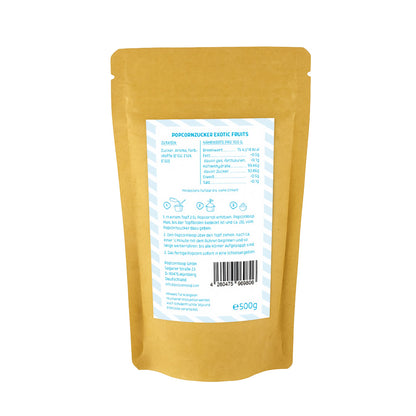 4-pack popcorn and cotton candy Sugar I Strawberry 200g I Lime 200g I Melon 200g I Exotic Fruits 200g