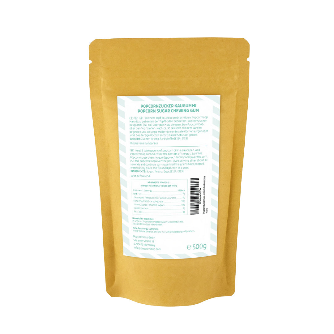 Popcorn und Zuckerwatte Zucker Kaugummi 500g