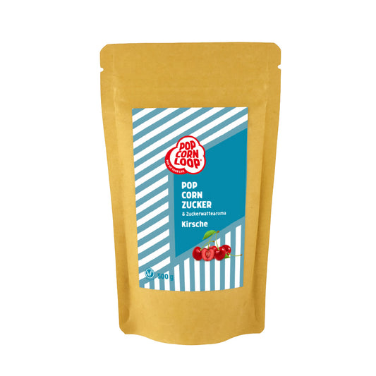 Popcorn und Zuckerwatte Zucker Kirsche 500g