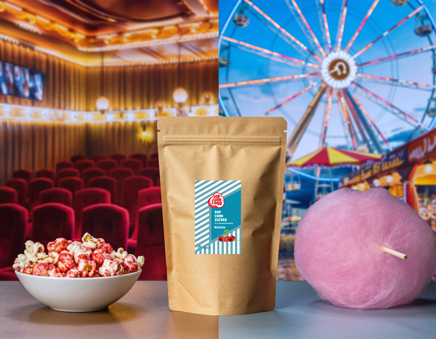 Popcorn and Cotton Candy Sugar Blueberry 200g