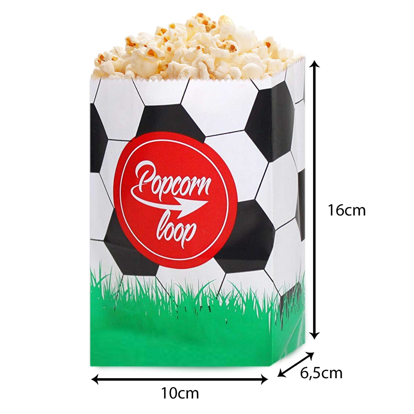 Popcorntüten Fussball S | 50 Stk
