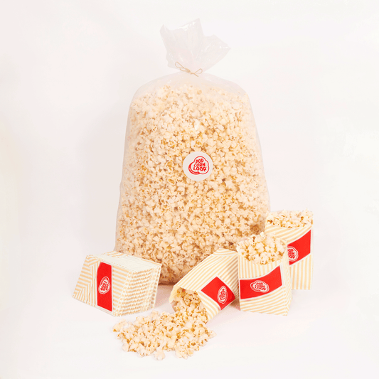 Popcornloop cinema popcorn bag sweet approx. 150 liters 6 kg including 120 popcorn bags 