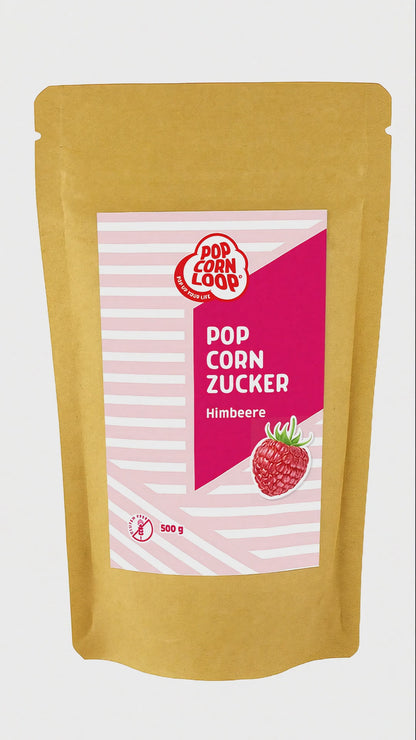 Popcorn und Zuckerwatte Zucker Himbeere 500g