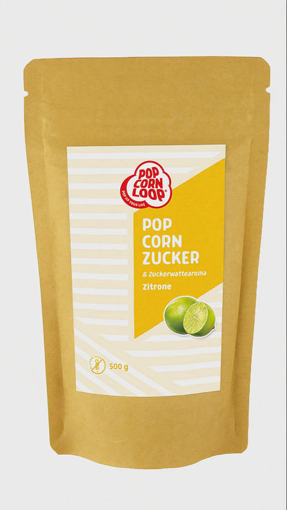 Popcorn und Zuckerwatte Zucker Zitrone 500g