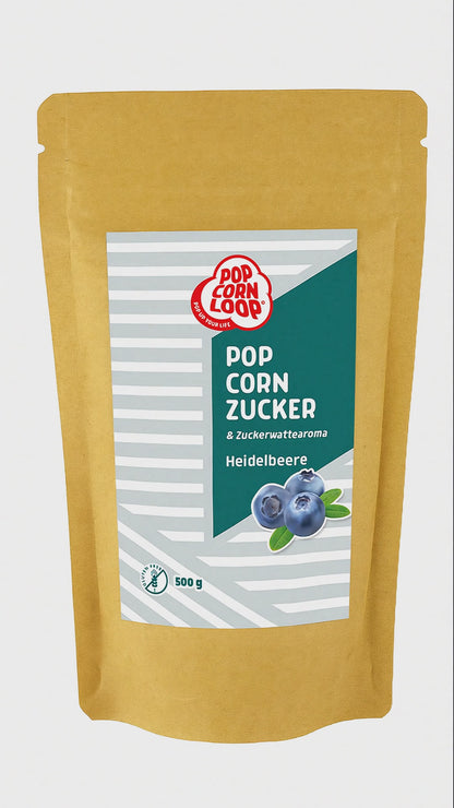 Popcorn und Zuckerwatte Zucker Heidelbeere 500g
