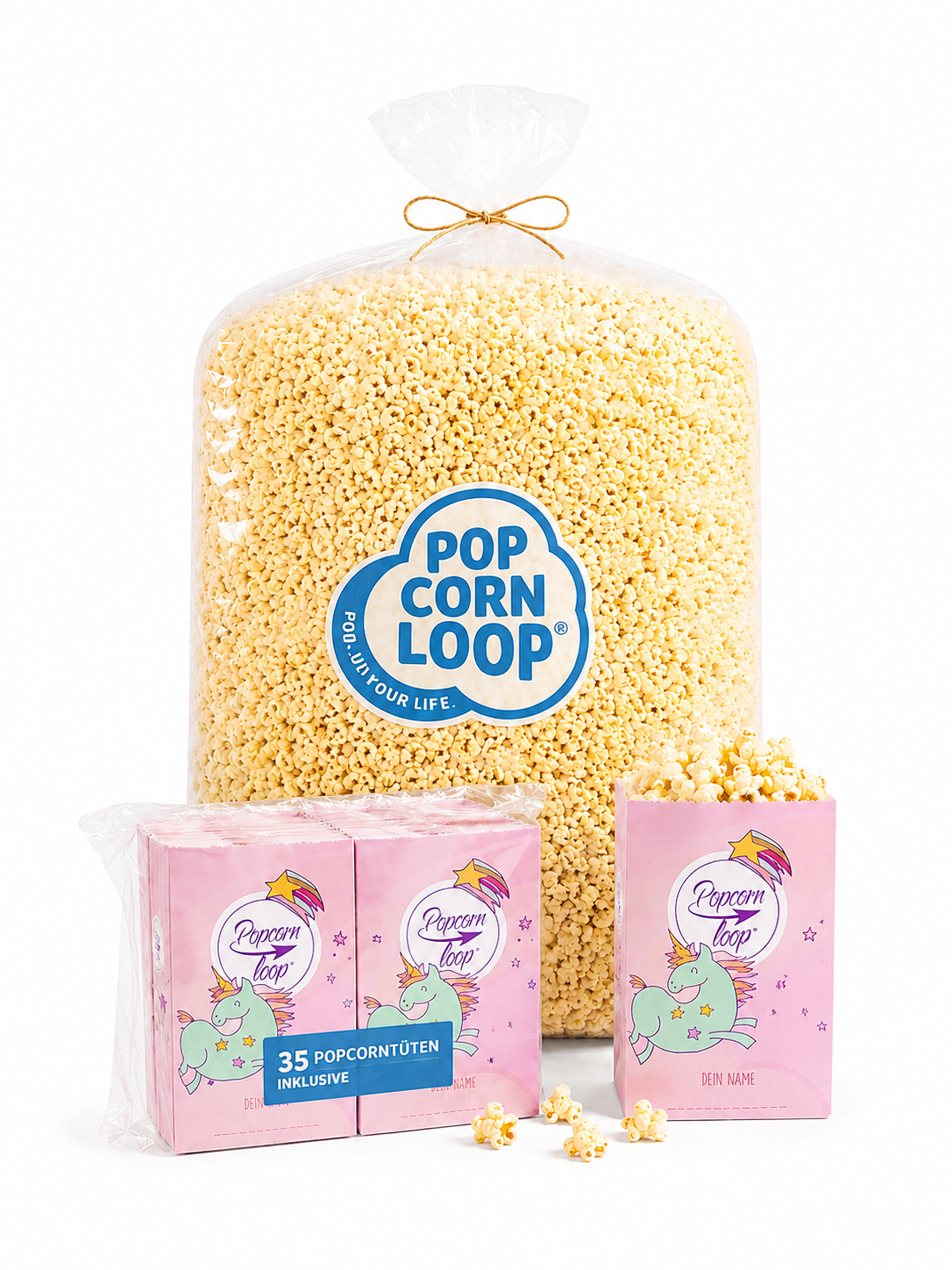 Salty popcorn 1.4 kg approx. 50 L + 40 pcs. popcorn bags S