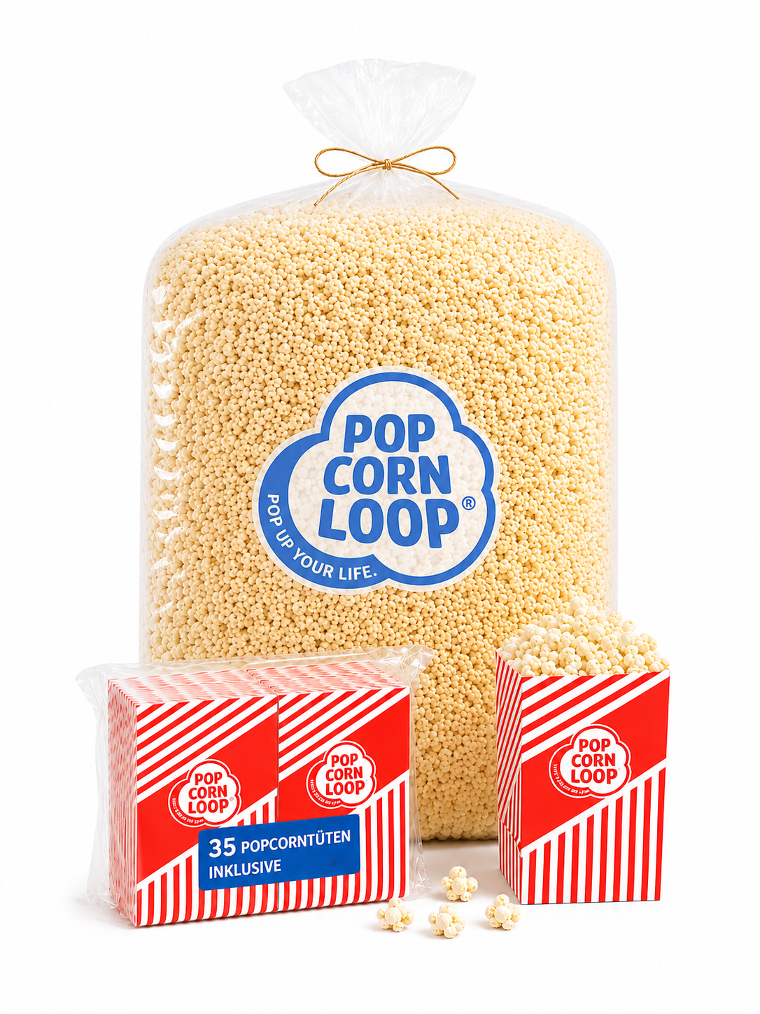 Salty popcorn 1.4 kg approx. 50 L + 40 pcs. popcorn bags S