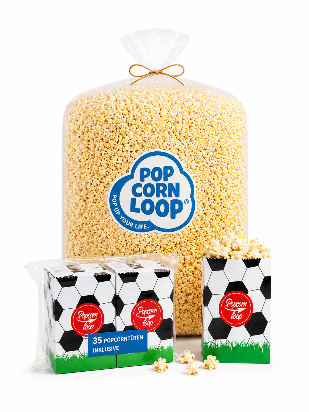 Salty popcorn 1.4 kg approx. 50 L + 40 pcs. popcorn bags S