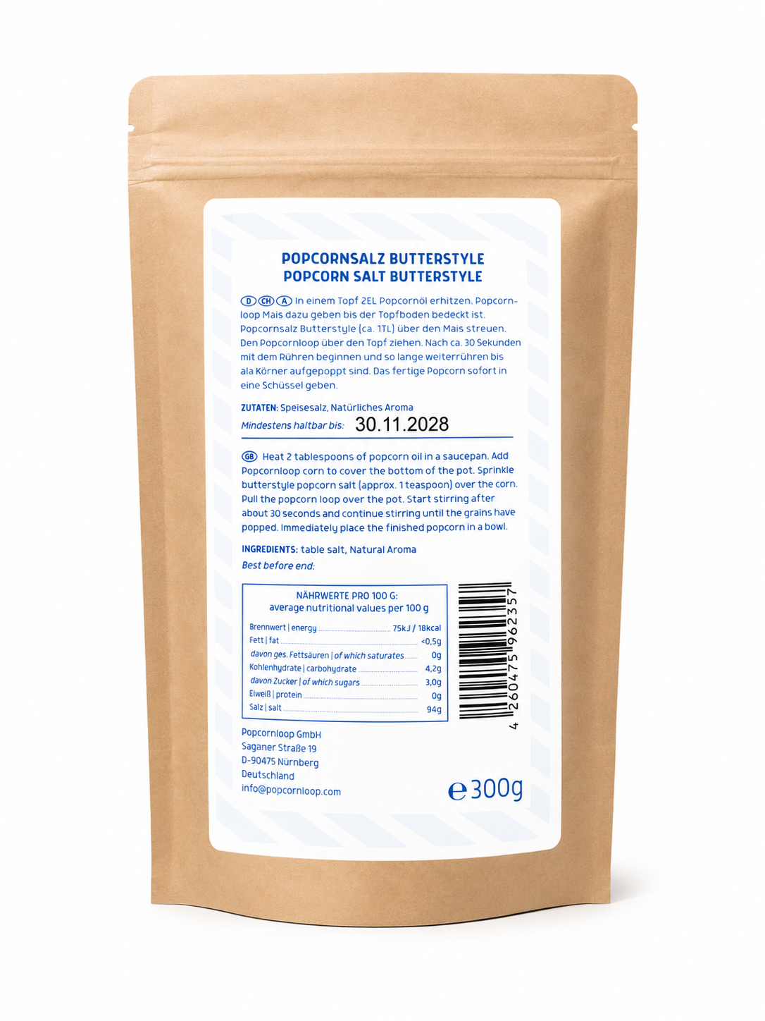Popcorn Salt Butter Style 300g