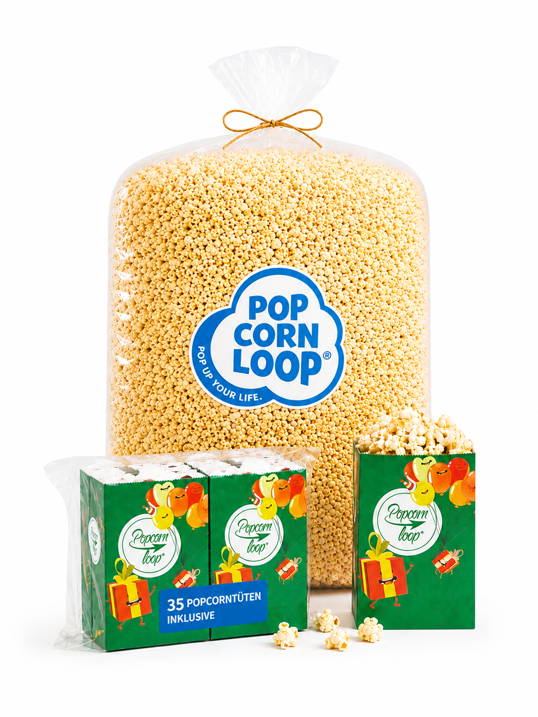 Salty popcorn 1.4 kg approx. 50 L + 40 pcs. popcorn bags S