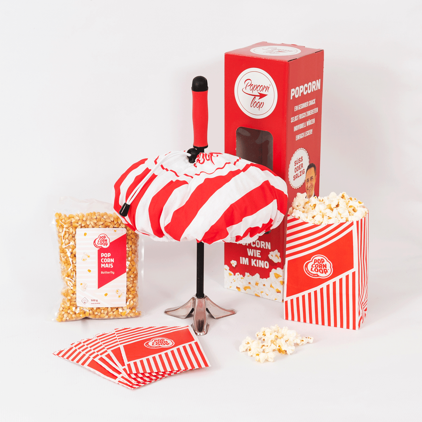 Starter Set-Popcornloop mit Popcorn Butterfly 500 g  und Popcorntüten