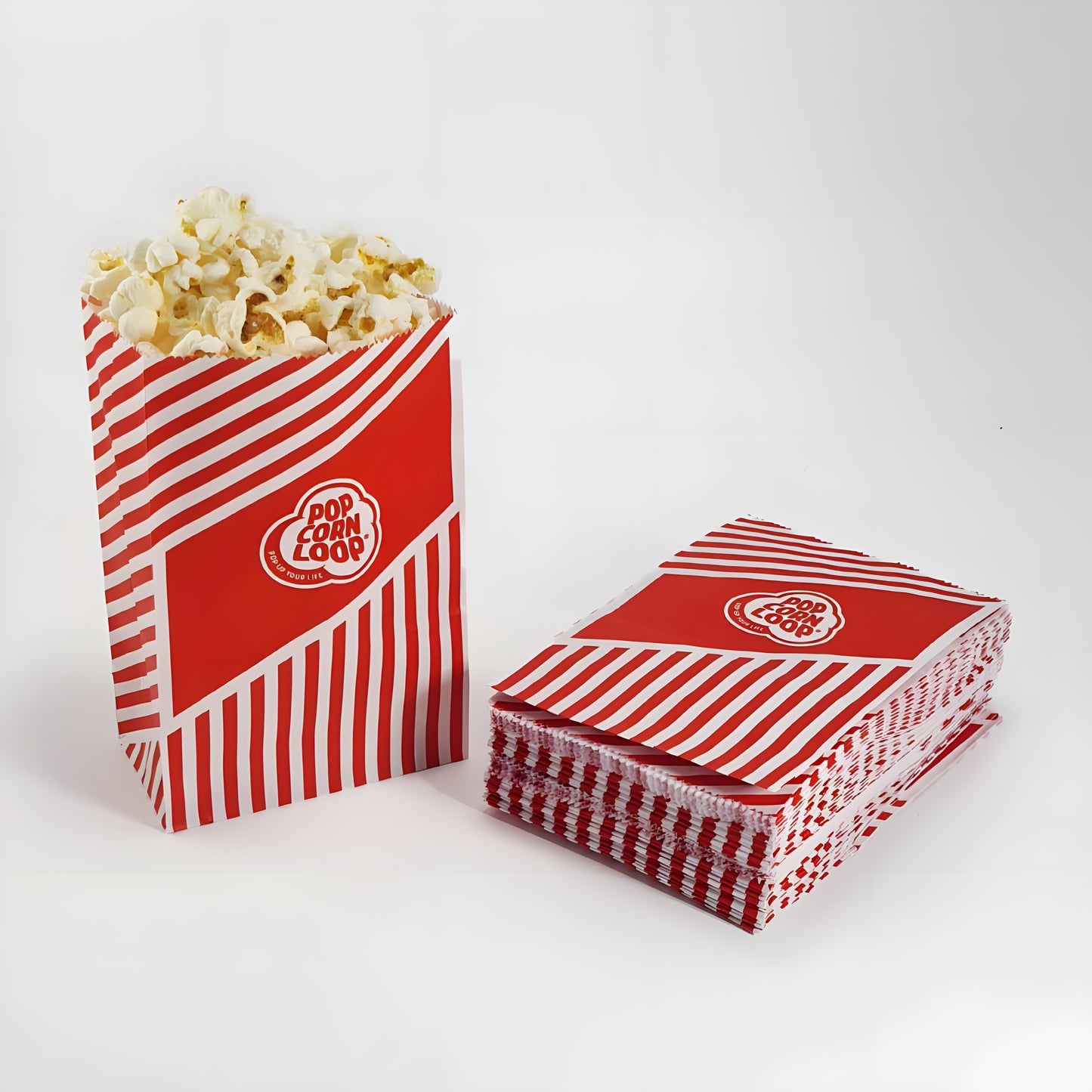 Popcorn salzig 1,4 kg ca. 50L + 40 Stk. Popcorntüten S