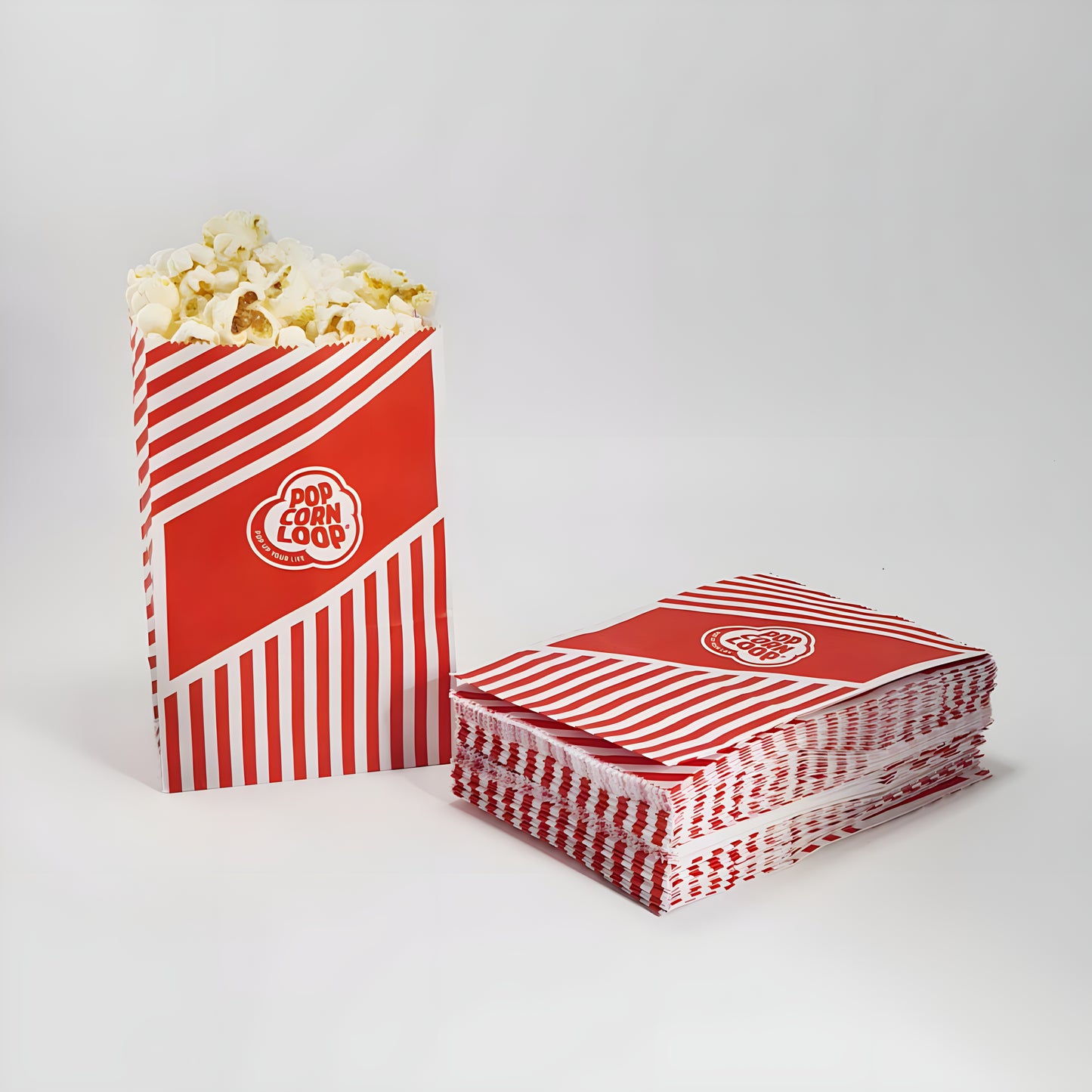 Salty popcorn 4.2 kg approx. 150 L + 120 popcorn bags S