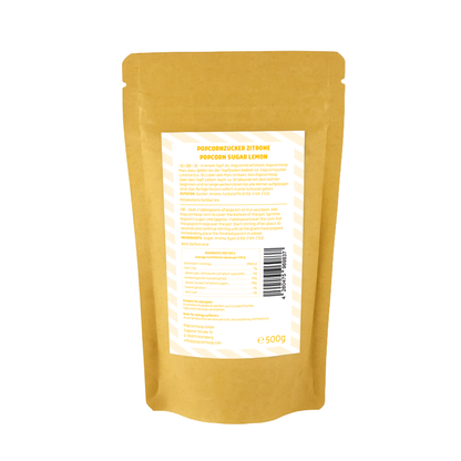Popcorn und Zuckerwatte Zucker Zitrone 500g