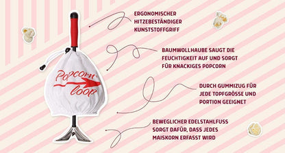 Fussball-Set: Popcornloop mit Fussballhaube I Butterfly 500g I 12 Stk Fussballtüten