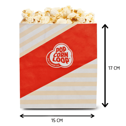 Popcorn salzig 4,2 kg ca.150 L + 120 Stk. Popcorntüten S