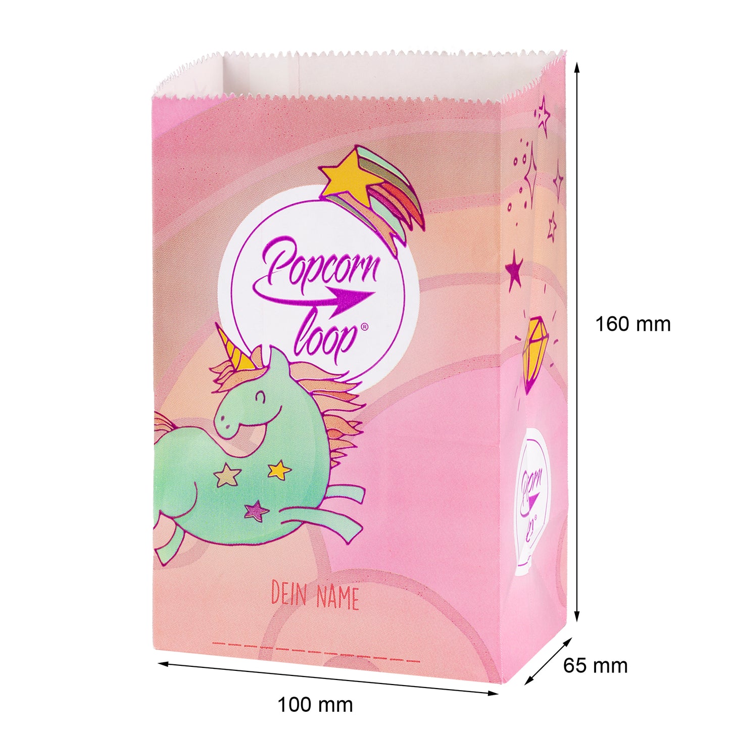 Popcorntüten Einhorn S | 50 Stk