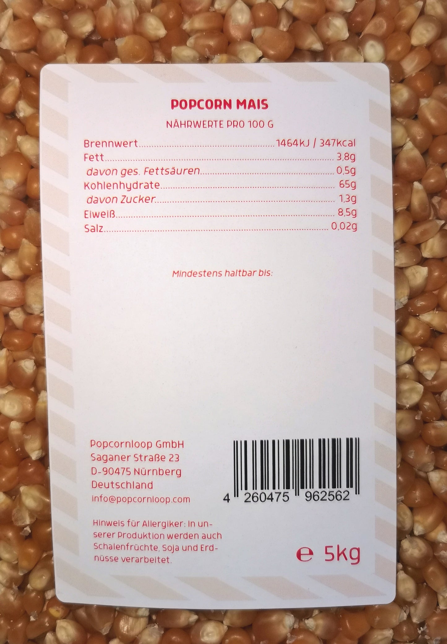Popcorn Mais Butterfly 5 kg