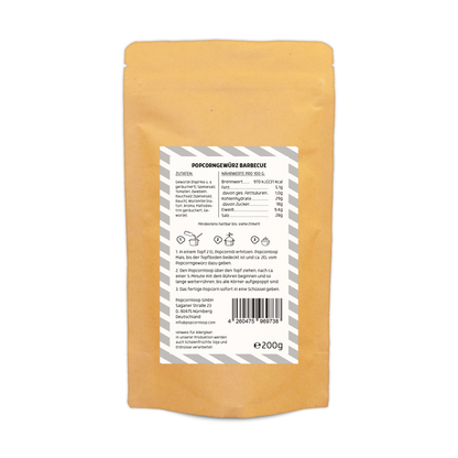 3er- Pack Popcorn Herzhaftes Gewürzset I  Barbecue Style 200g I Salz mit Butteraroma 300g I Onion & Bacon 300g